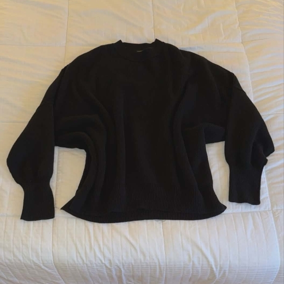 Free People Black Crew Neck Sweater - Picture 2 of 3